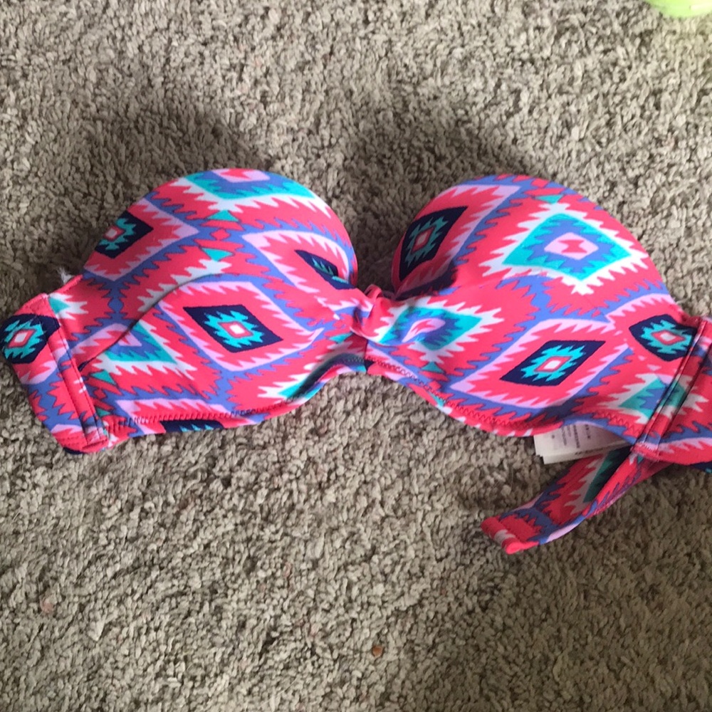 Bandeau bikini stop Aztec print NWT size small